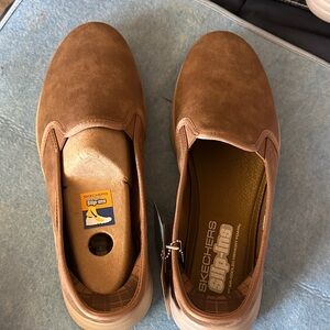 Skechers Tan Hands Free Slip-On Loafers for Women 9.5-10